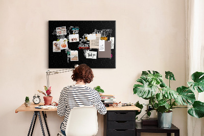 Quadro de aviso de cortiça Mapa positivo