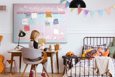 Quadro em cortiça Planejador de unicórnio