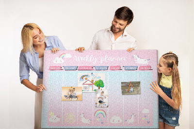 Quadro em cortiça Planejador de unicórnio