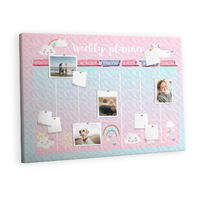 Quadro em cortiça Planejador de unicórnio