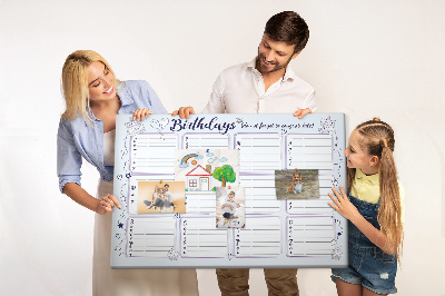 Painel em cortiça Nota de aniversário