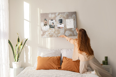 Quadro de aviso de cortiça Pequenas flores brancas