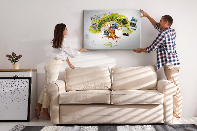 Painel em cortiça Árvore genealógica