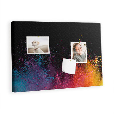 Quadro de aviso de cortiça Uma explosão de cores