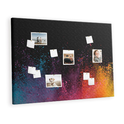 Quadro de aviso de cortiça Uma explosão de cores