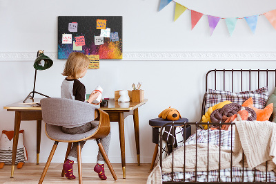 Quadro de aviso de cortiça Uma explosão de cores