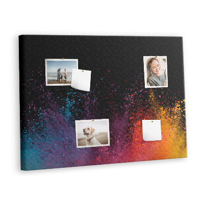 Quadro de aviso de cortiça Uma explosão de cores