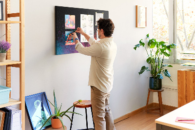 Quadro de aviso de cortiça Uma explosão de cores