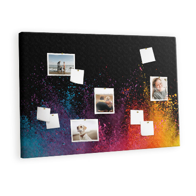 Quadro de aviso de cortiça Uma explosão de cores