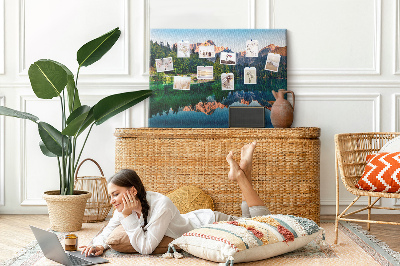 Painel em cortiça Paisagem do lago