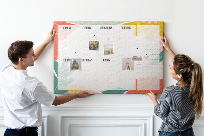 Quadro de aviso de cortiça Organizador simples