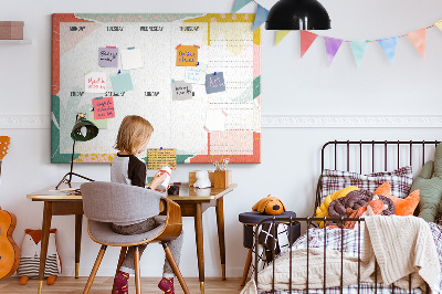 Quadro de aviso de cortiça Organizador simples