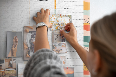 Quadro de aviso de cortiça Organizador retrô