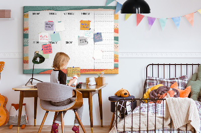 Quadro de aviso de cortiça Organizador retrô