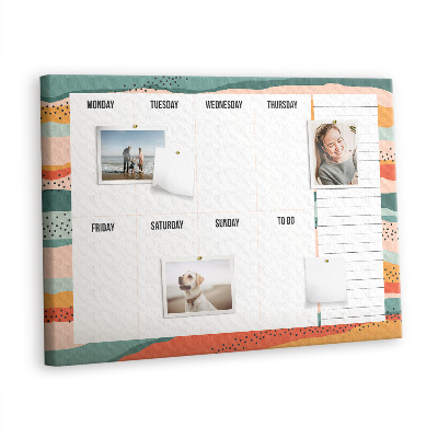 Quadro de aviso de cortiça Organizador retrô