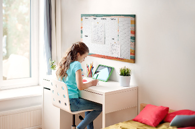 Quadro de aviso de cortiça Organizador retrô