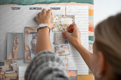 Quadro de aviso de cortiça Organizador retrô