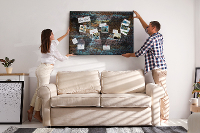 Quadro em cortiça Mapa mundial de Rust