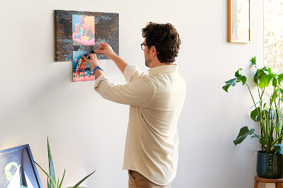 Quadro em cortiça Mapa mundial de Rust