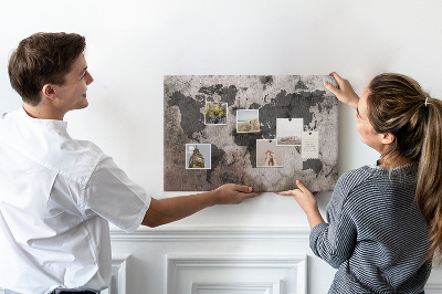 Painel em cortiça Mapa-múndi de concreto