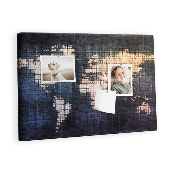 Quadro em cortiça Mapa abstrato