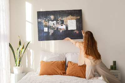 Quadro em cortiça Mapa abstrato