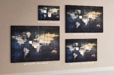 Quadro em cortiça Mapa abstrato