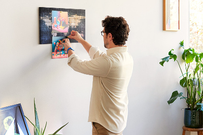 Quadro em cortiça Mapa abstrato