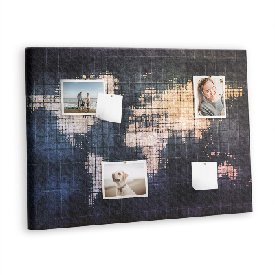 Quadro em cortiça Mapa abstrato