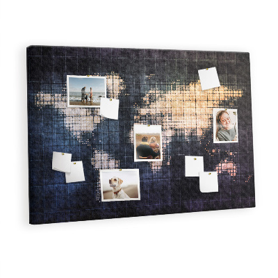 Quadro em cortiça Mapa abstrato