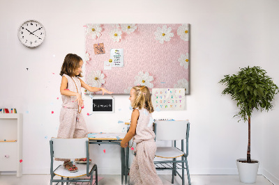 Painel em cortiça Flores de margarida