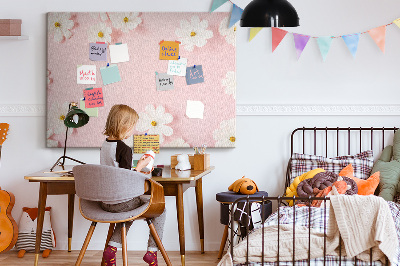 Painel em cortiça Flores de margarida