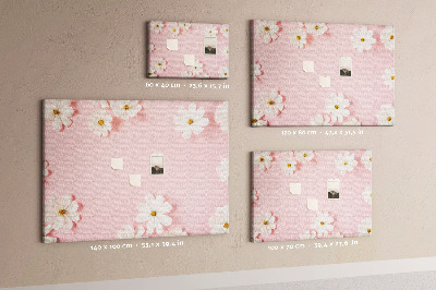 Painel em cortiça Flores de margarida