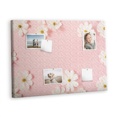 Painel em cortiça Flores de margarida