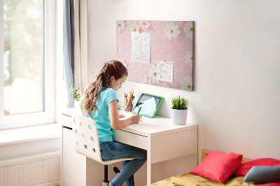 Painel em cortiça Flores de margarida