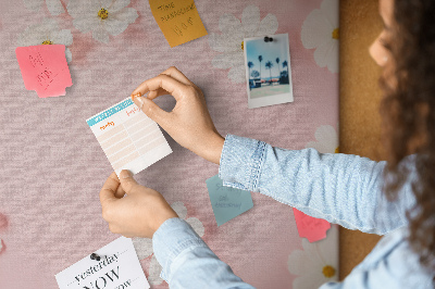 Painel em cortiça Flores de margarida