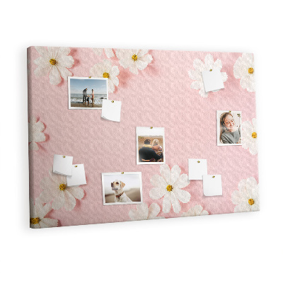 Painel em cortiça Flores de margarida