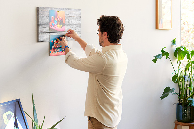 Quadro em cortiça Tábuas pintadas