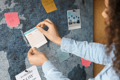 Quadro em cortiça Mapa pintado do mundo