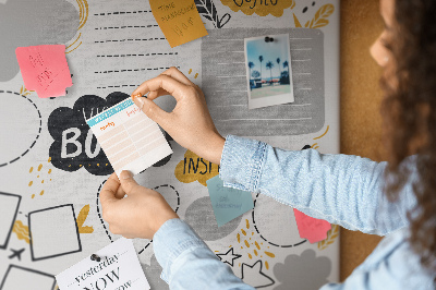 Painel em cortiça Metas de Ano Novo