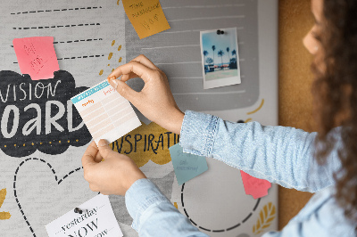 Painel em cortiça Metas de Ano Novo