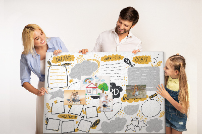 Painel em cortiça Metas de Ano Novo