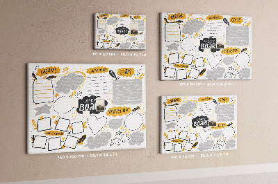 Painel em cortiça Metas de Ano Novo