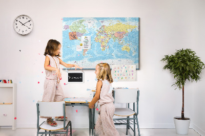 Quadro em cortiça Mapa preciso do mundo