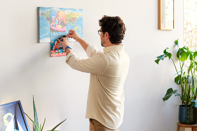 Quadro em cortiça Mapa preciso do mundo