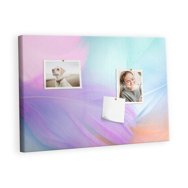 Quadro em cortiça Penas coloridas