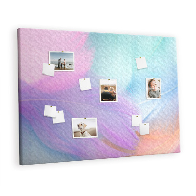 Quadro em cortiça Penas coloridas