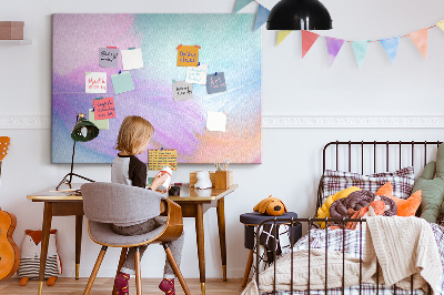 Quadro em cortiça Penas coloridas