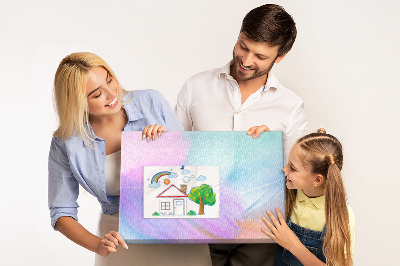 Quadro em cortiça Penas coloridas