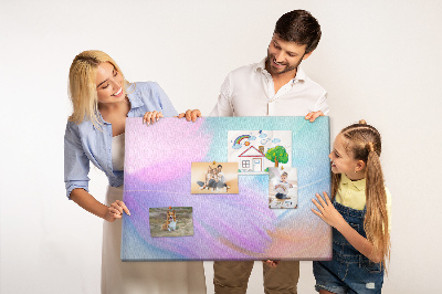 Quadro em cortiça Penas coloridas